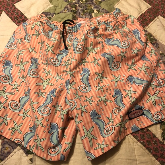 Seahorse & Starfish Vineyard Vines Swim Trunk